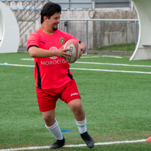 Joueur de rugby adapté
