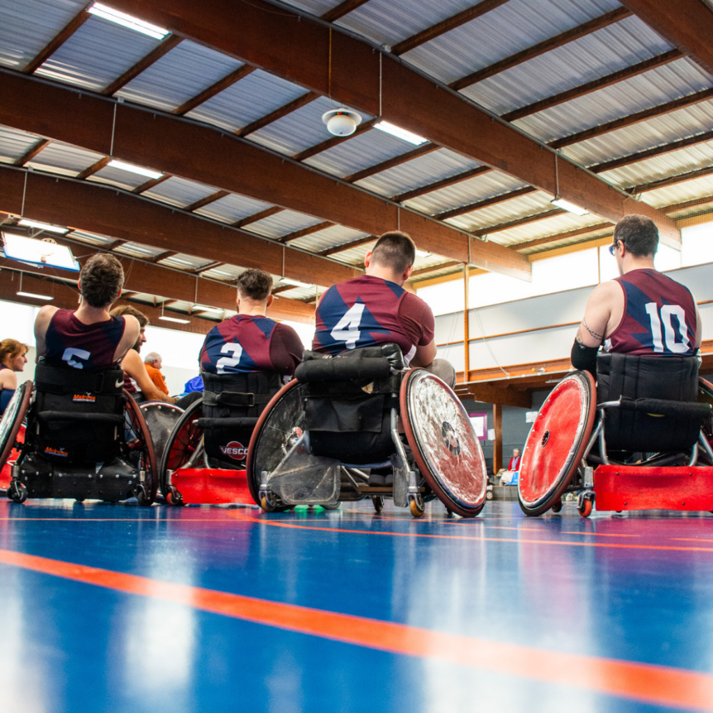 équipe drop de béton x ubb rugby fauteuil